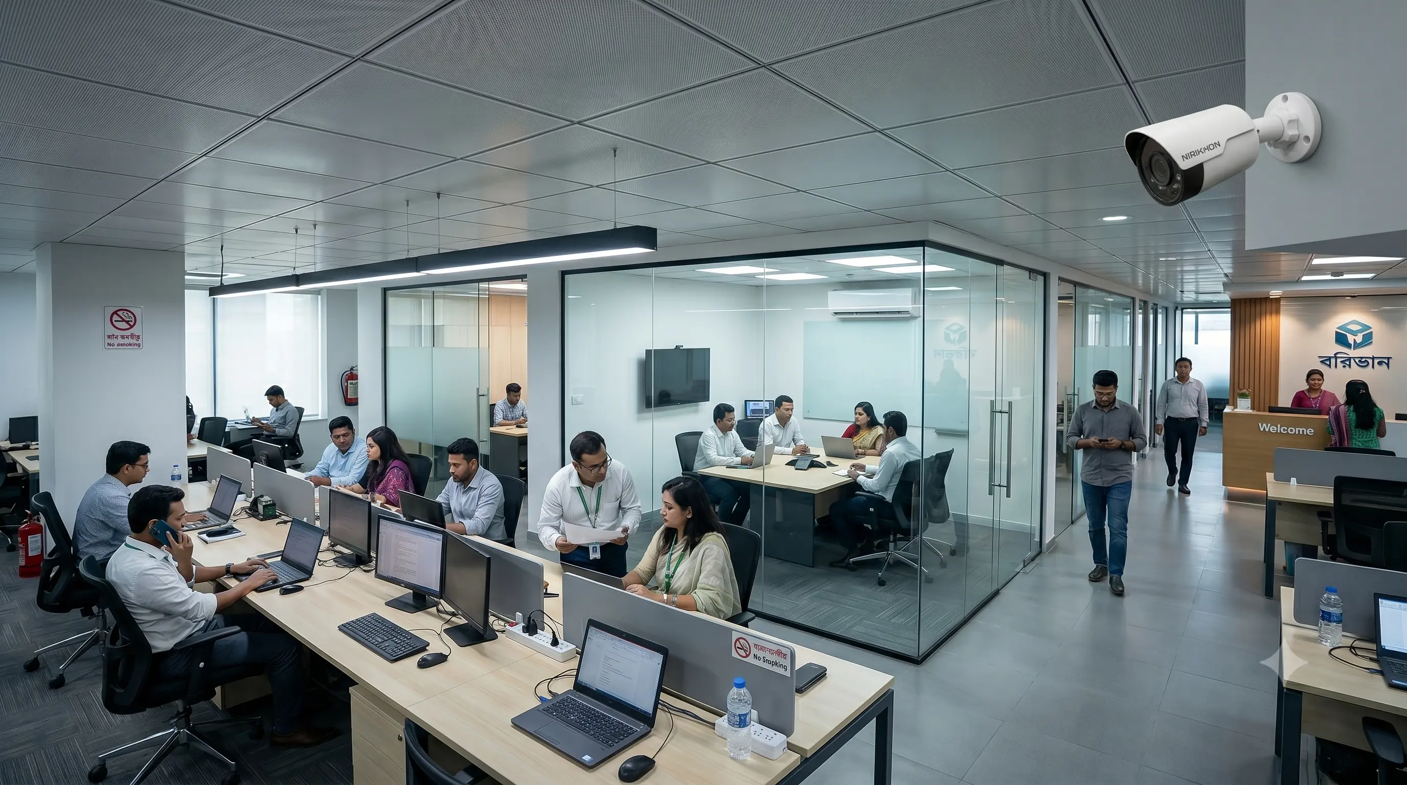 Keeps a sharp eye on open indoor workspaces, desks, and reception areas to ensure a safe environment for your employees.